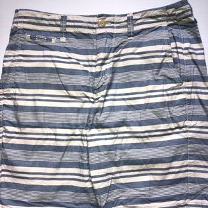 Blue and White Striped Gap Shorts
